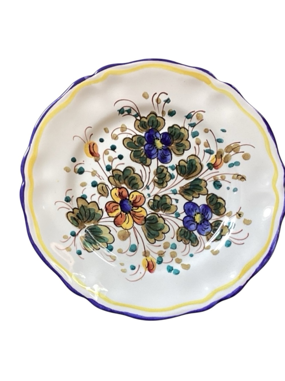 ARS Deruta Italy Hand-Painted Decorative Majolica Plate 8”